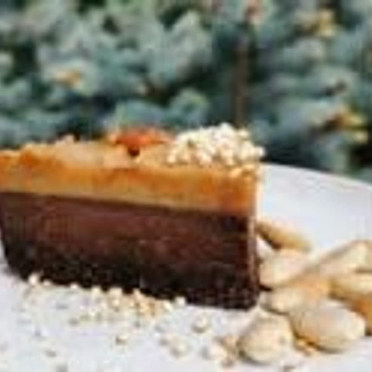 Felie raw vegană cu ciocolată și caramel